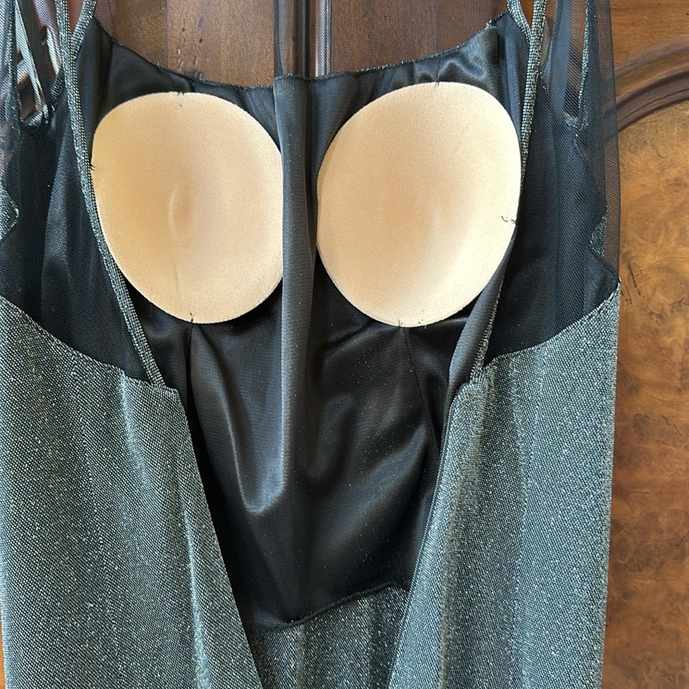 Rimini Sleeveless Silver Metallic Maxi Dress - Picture 8 of 12